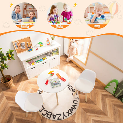 Kids Activity Play Table And 2 Chairs Set, White Kids Table & Chair Sets at Gallery Canada
