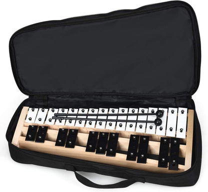 27 Note Glockenspiel Xylophone, 2 Rubber Mallets, White, Black Drums & Percussion at Gallery Canada