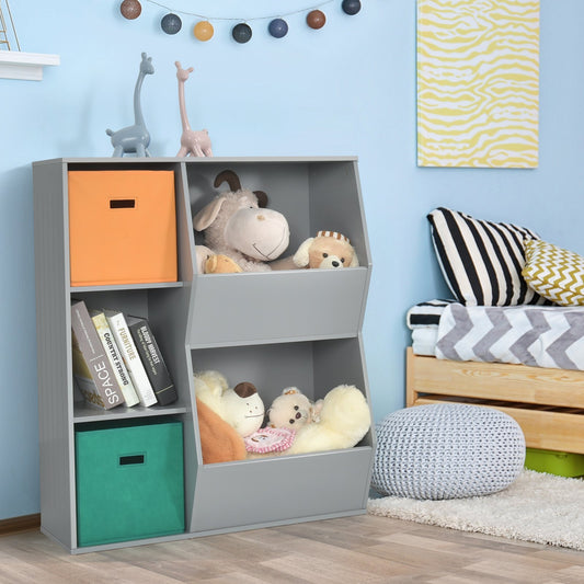 Kids Toy Storage Cabinet Shelf Organizer , Gray - Gallery Canada