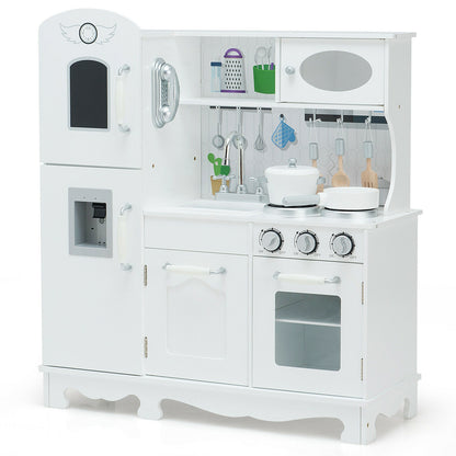 Kids Kitchen Pretend Play Cookware Set, White Play Kitchen Sets White at Gallery Canada