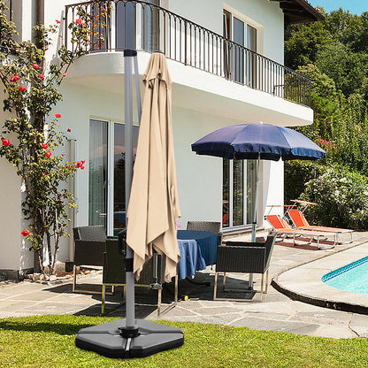 4 Pieces 195 lbs Patio Cantilever Offset Umbrella Base Weight Sand, Black Outdoor Umbrella Bases at Gallery Canada
