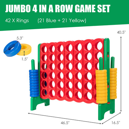 Jumbo 4-to-Score Giant Game Set with 42 Jumbo Rings and Quick-Release Slider, Green Lawn Games at Gallery Canada