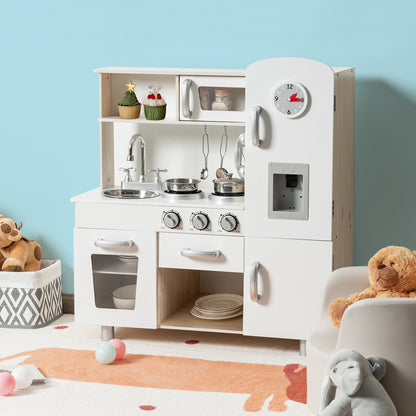 Vintage Play Kitchen Pretend Kids Cooking Playset Toys with Water Dispense, White Play Kitchen Sets at Gallery Canada