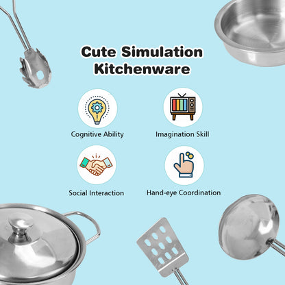 Vintage Play Kitchen Pretend Kids Cooking Playset Toys with Water Dispense, White Play Kitchen Sets at Gallery Canada