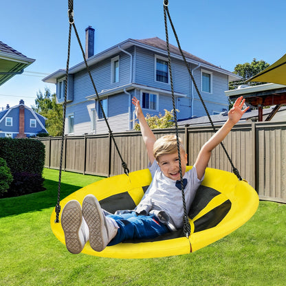 40 inch Nest Tree Outdoor Round Swing, Yellow - Gallery Canada