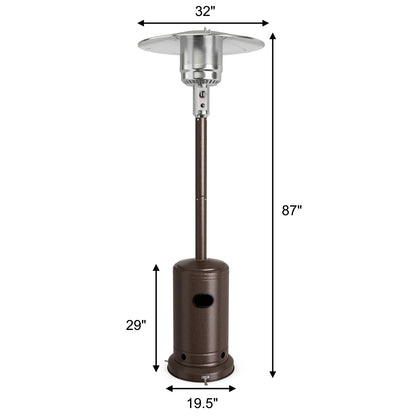 48000 BTU Stainless Steel Propane Patio Heater with Trip over Protection, Bronze Patio Heaters at Gallery Canada