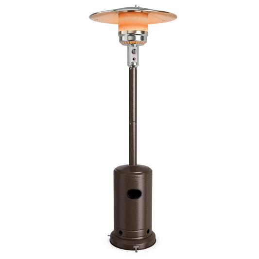 48000 BTU Stainless Steel Propane Patio Heater with Trip over Protection, Bronze
