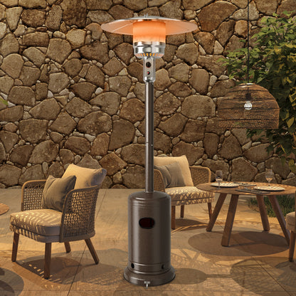 48000 BTU Stainless Steel Propane Patio Heater with Trip over Protection, Bronze Patio Heaters at Gallery Canada