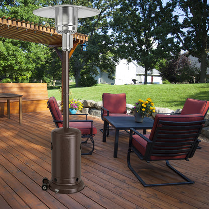 48000 BTU Stainless Steel Propane Patio Heater with Trip over Protection, Bronze Patio Heaters at Gallery Canada