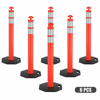 6 Pack 45 Inch Orange Traffic Delineator Post Cone, Orange Decorative Accessories Orange at Gallery Canada