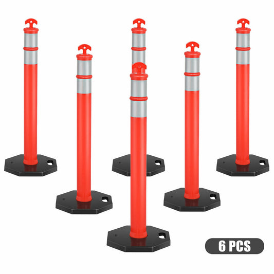6 Pack 45 Inch Orange Traffic Delineator Post Cone, Orange Decorative Accessories Orange at Gallery Canada