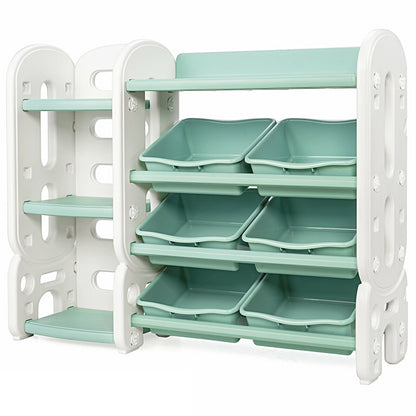 Kids Toy Storage Organizer with Bins and Multi-Layer Shelf for Bedroom Playroom, Green Kids Storage Green at Gallery Canada