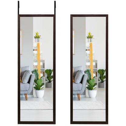Full Length Metal Door Mirror, Adjustable Hook, Brown Wall Mirrors at Gallery Canada