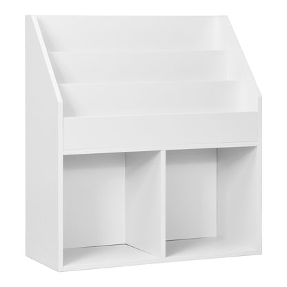 Kids Wooden Bookshelf Bookcase Children Toy Storage Cabinet Organizer White, White Kids Storage White at Gallery Canada