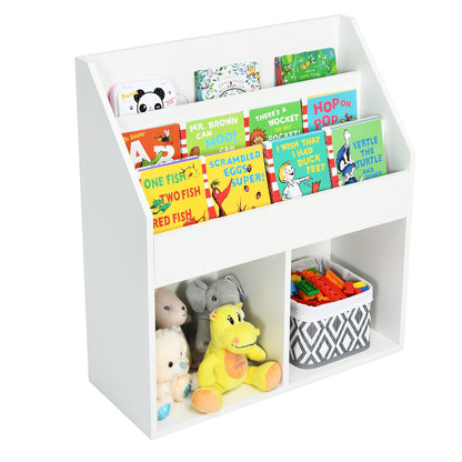 Kids Wooden Bookshelf Bookcase Children Toy Storage Cabinet Organizer White, White Kids Storage at Gallery Canada