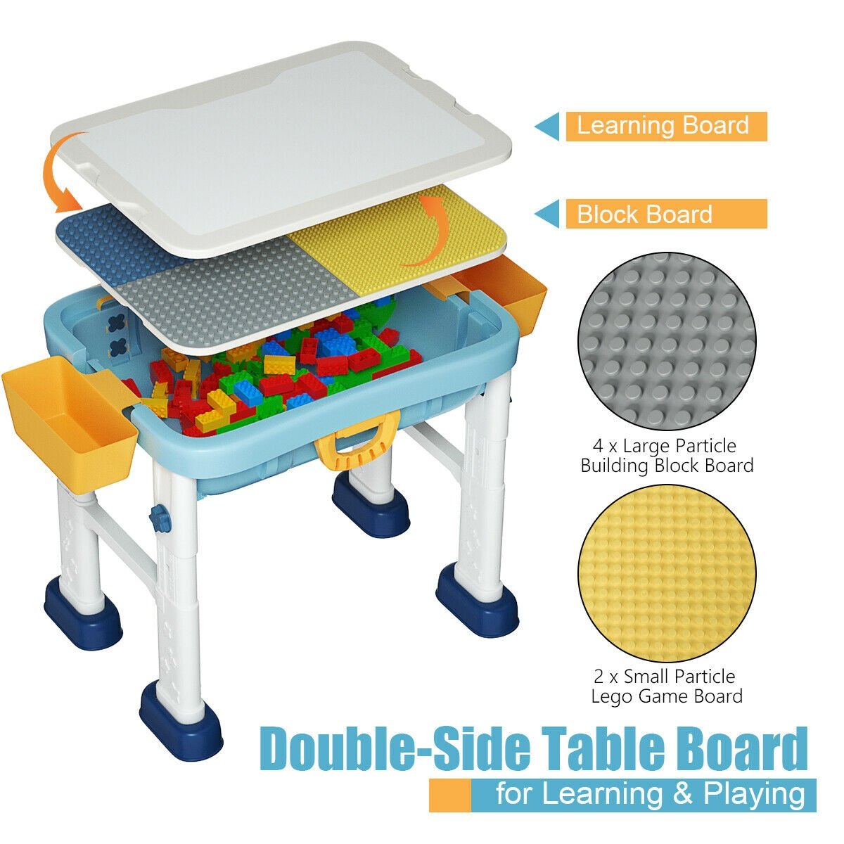 6-in-1 Kids Activity Table Set with Chair, Multicolor - Gallery Canada