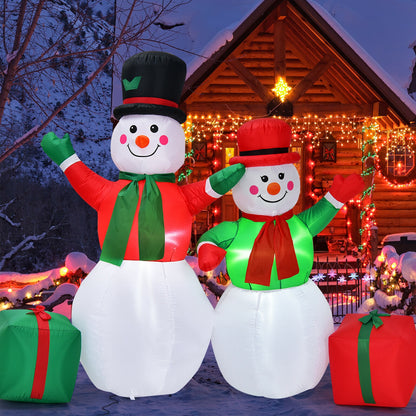 6 Feet Christmas Inflatable Snowmen Blow Up Christmas Decoration, White Christmas Inflatables at Gallery Canada