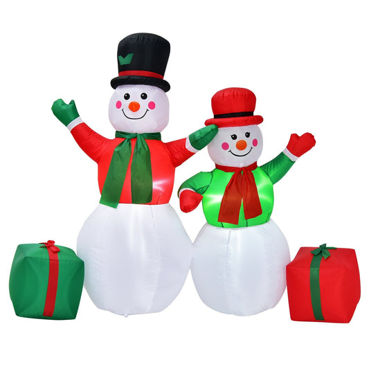 6 Feet Christmas Inflatable Snowmen Blow Up Christmas Decoration, White - Gallery Canada