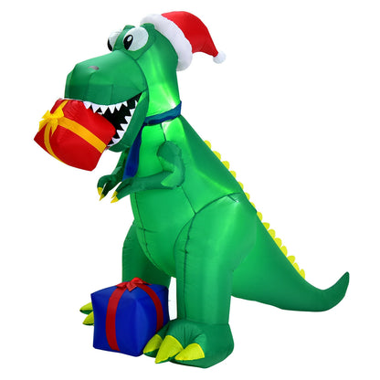 6 Feet Christmas Inflatable Dinosaur for Indoor and Outdoor, Green Christmas Inflatables at Gallery Canada