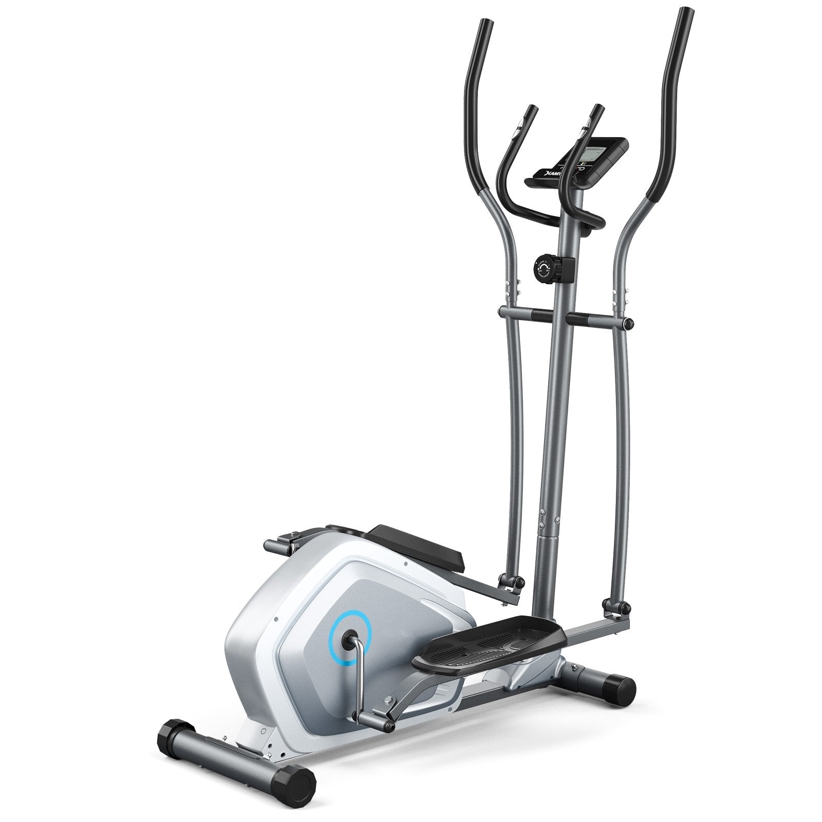 Elliptical Magnetic Cross Trainer with LCD Monitor and Pulse Sensor, Silver at Gallery Canada