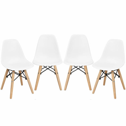 Medieval Style Children Chair Set, 4 Pieces, Wood Legs, White Kids Chairs & Seating White at Gallery Canada