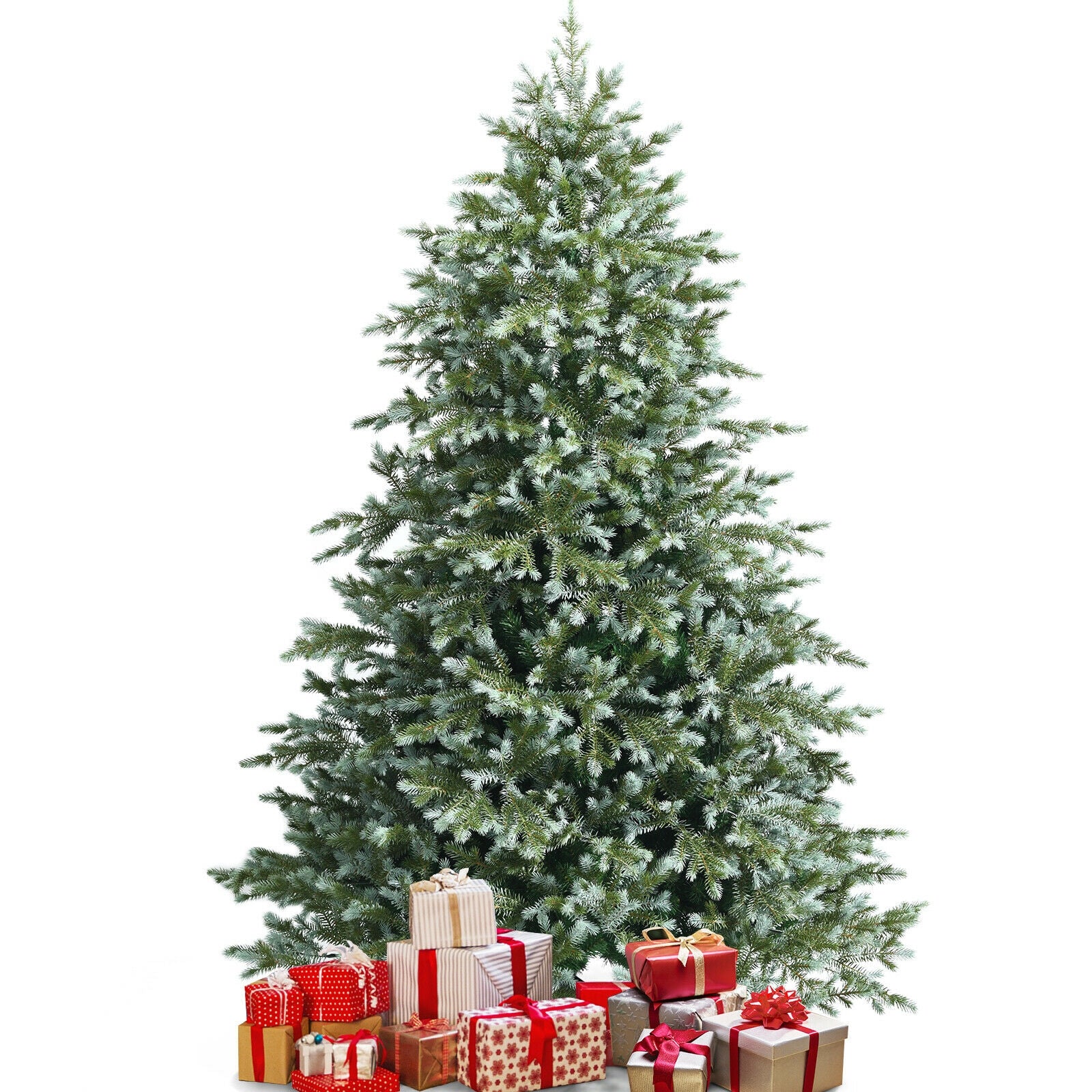 7 Feet Artificial Christmas Tree with 1260 Mixed PE and PVC Tips, Green Christmas Tree Green at Gallery Canada