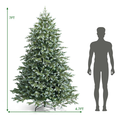 7 Feet Artificial Christmas Tree with 1260 Mixed PE and PVC Tips, Green Christmas Tree at Gallery Canada