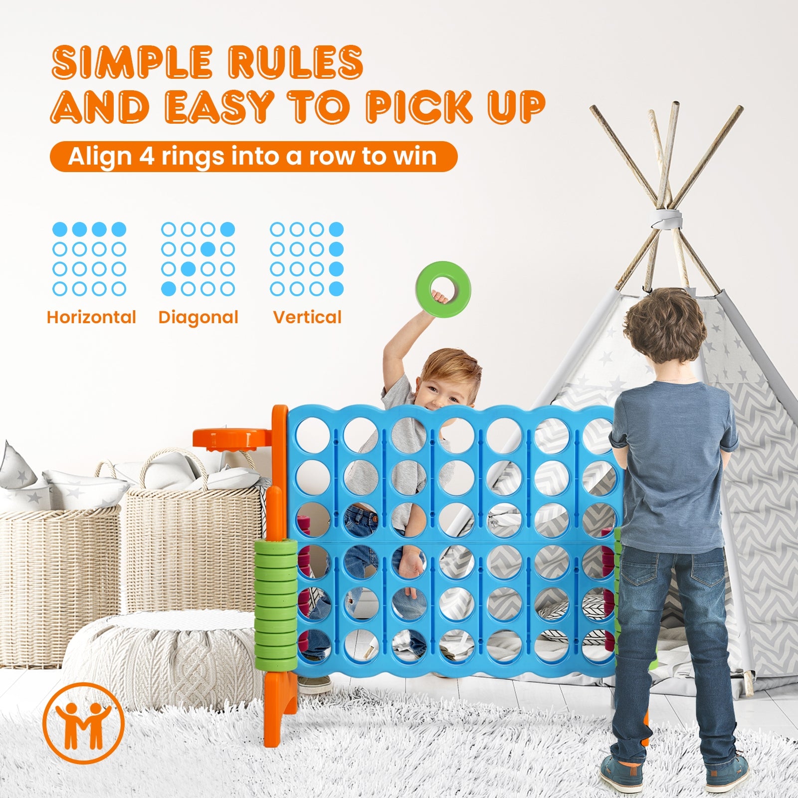2.5ft 4-to-Score Giant Game Set, Orange Lawn Games at Gallery Canada