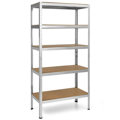 71 inch Heavy Duty Steel Adjustable 5 Level Storage Shelves, Silver Garages at Gallery Canada