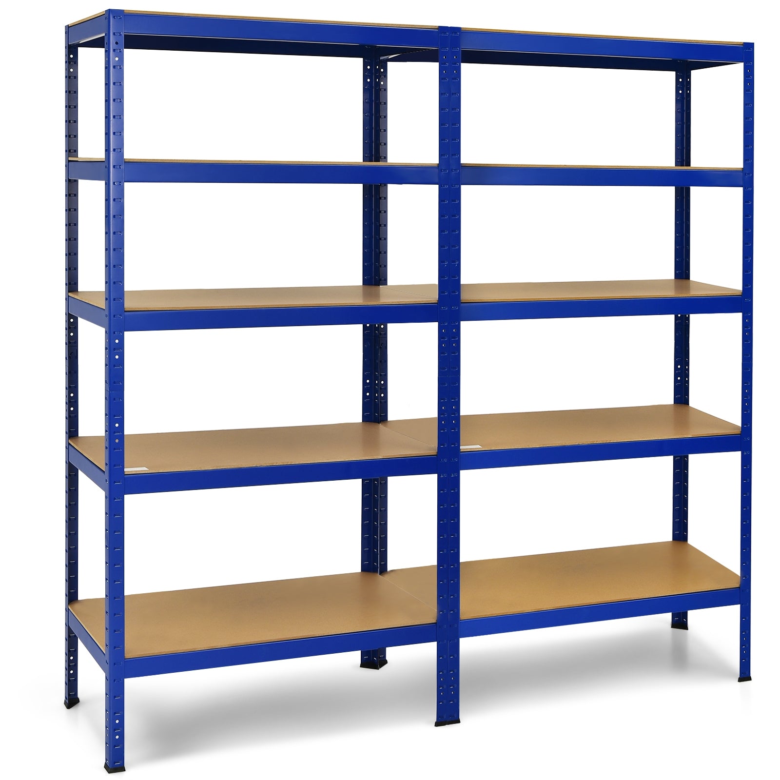 71 inch Heavy Duty Steel Adjustable 5 Level Storage Shelves, Blue Garages at Gallery Canada