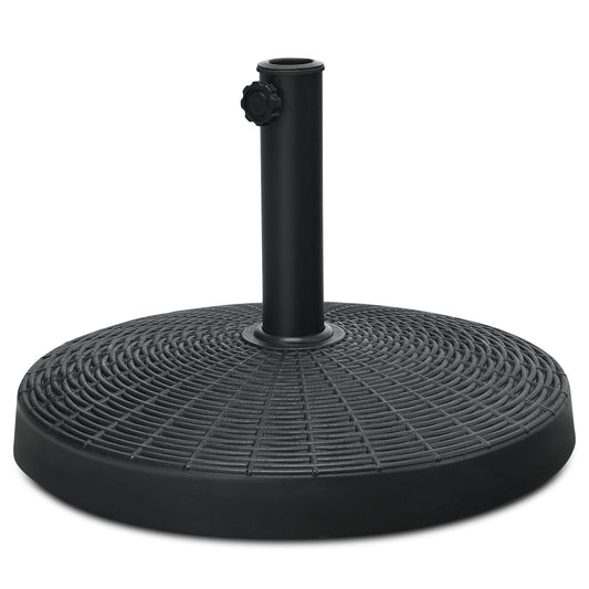 49 LBS Patio Resin Umbrella Base Stand for Outdoor, Black