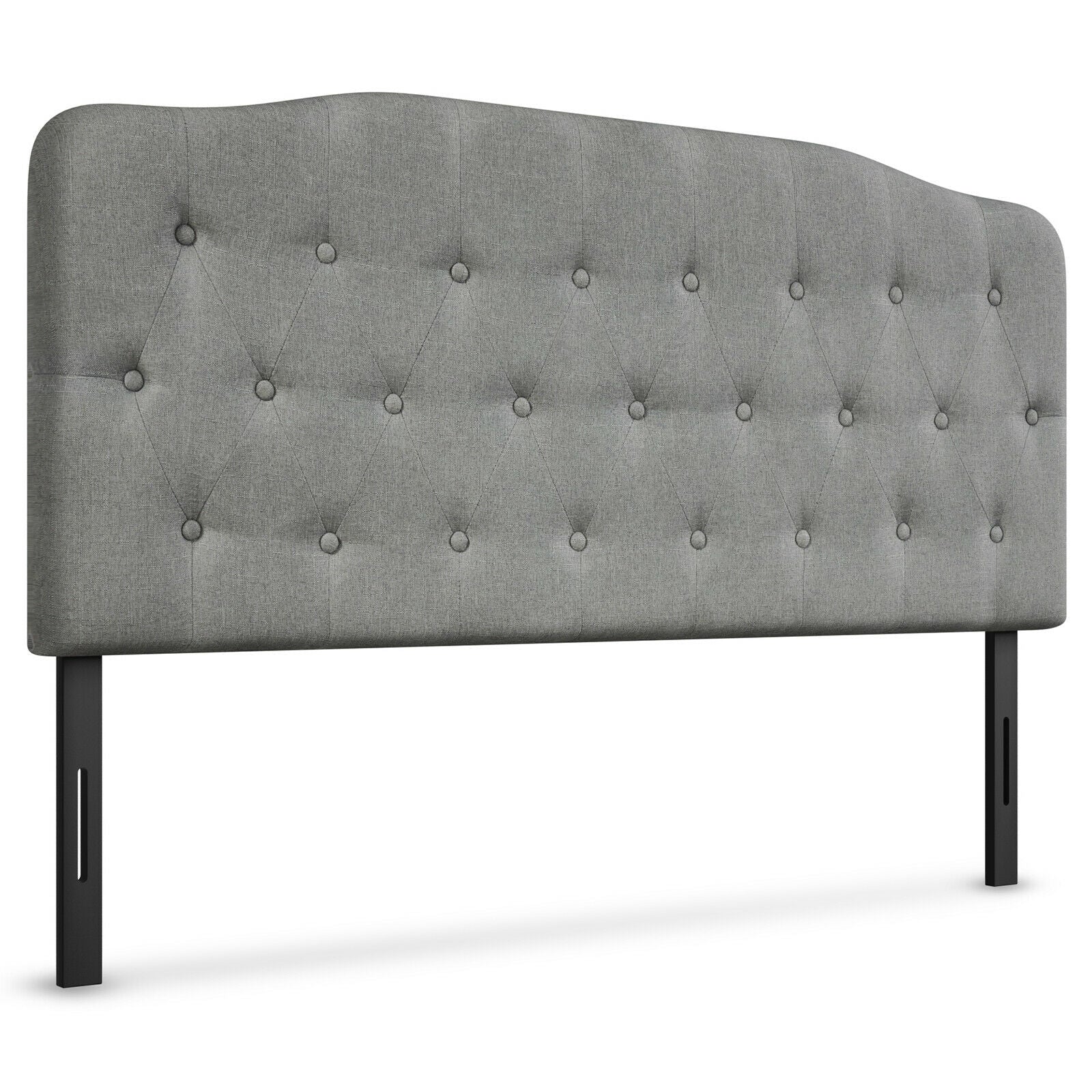 Queen Upholstered Headboard with Adjustable Heights, Light Gray Headboards at Gallery Canada