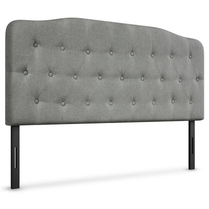 Queen Upholstered Headboard with Adjustable Heights, Light Gray Headboards at Gallery Canada