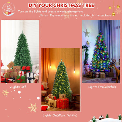 Artificial Hinged Christmas Tree, 6', Remote Control LED Lights, Green Christmas Tree at Gallery Canada