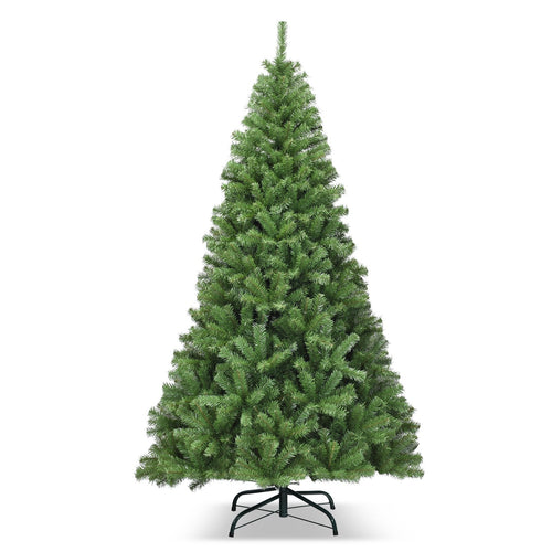 Premium Artificial Hinged PVC Christmas Tree with Metal Stand-6 ft, Green