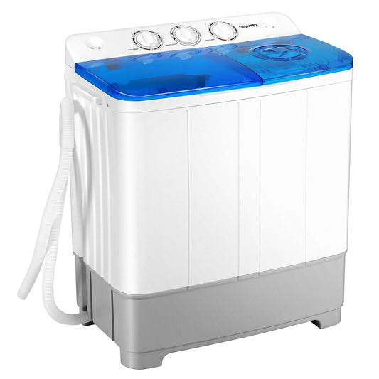 2-in-1 Portable 22lbs Capacity Washing Machine with Timer Control, Blue