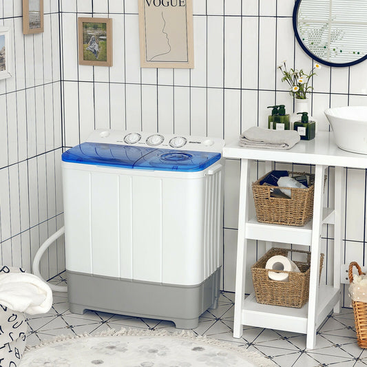 2-in-1 Portable 22lbs Capacity Washing Machine with Timer Control, Blue - Gallery Canada