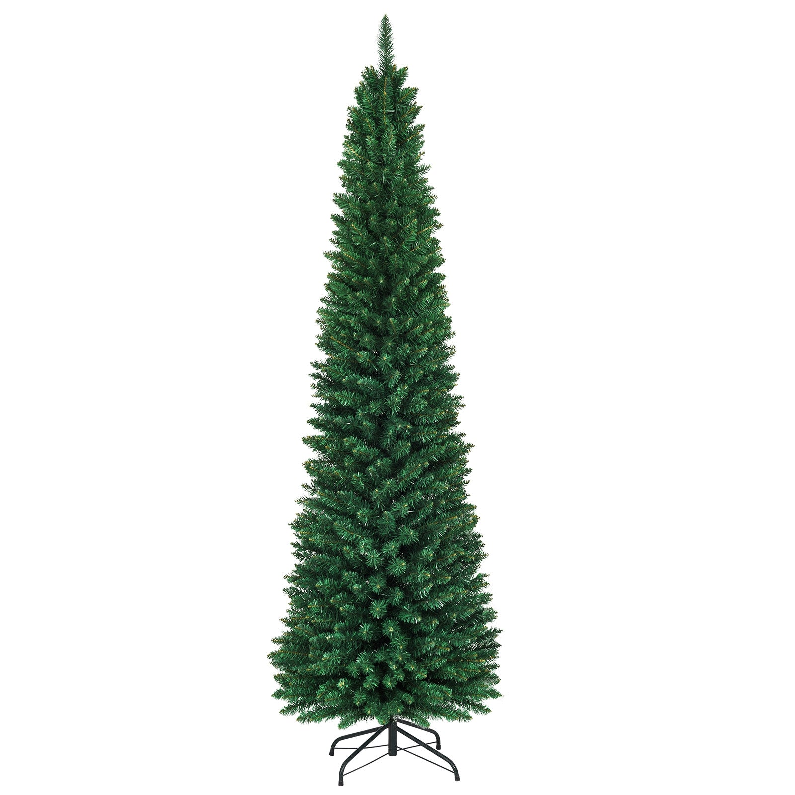 PVC Artificial Slim Pencil Christmas Tree-8 Feet, Green Christmas Tree at Gallery Canada