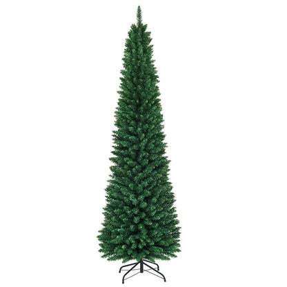 PVC Artificial Slim Pencil Christmas Tree-8 Feet, Green Christmas Tree at Gallery Canada