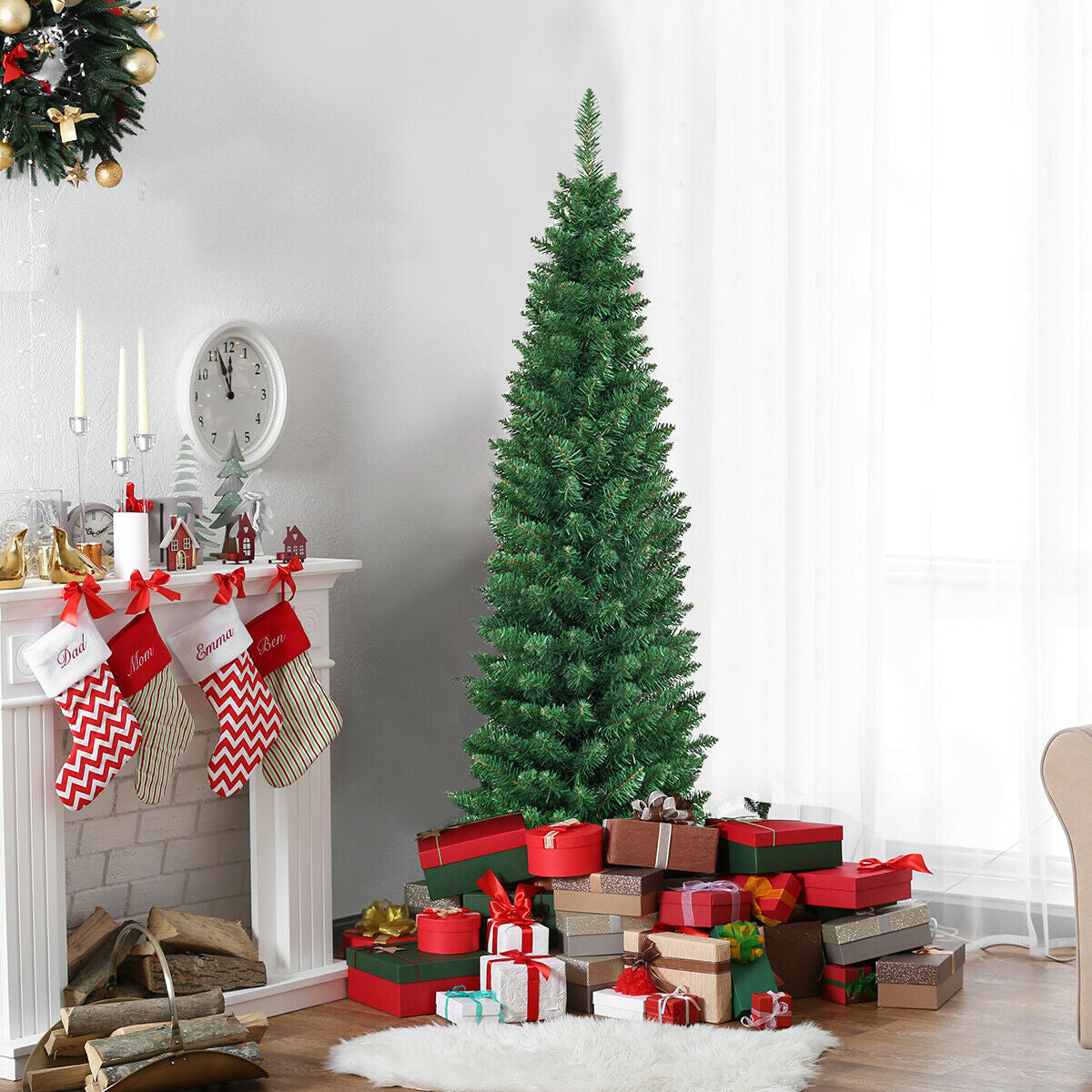 PVC Artificial Slim Pencil Christmas Tree-5', Green Christmas Tree at Gallery Canada