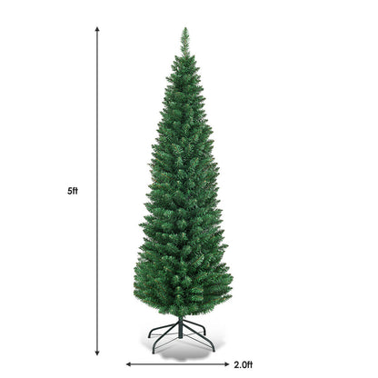 PVC Artificial Slim Pencil Christmas Tree-5', Green Christmas Tree at Gallery Canada