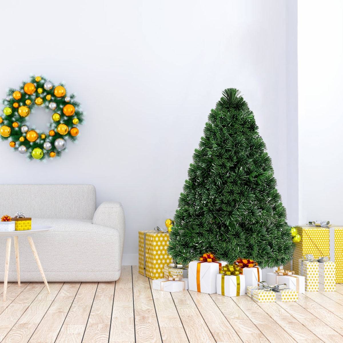 3 Ft Pre-Lit Fiber Optic PVC Christmas Tree, Green Christmas Tree at Gallery Canada