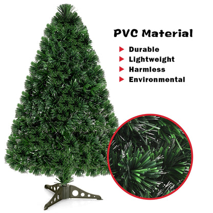 3 Ft Pre-Lit Fiber Optic PVC Christmas Tree, Green Christmas Tree at Gallery Canada