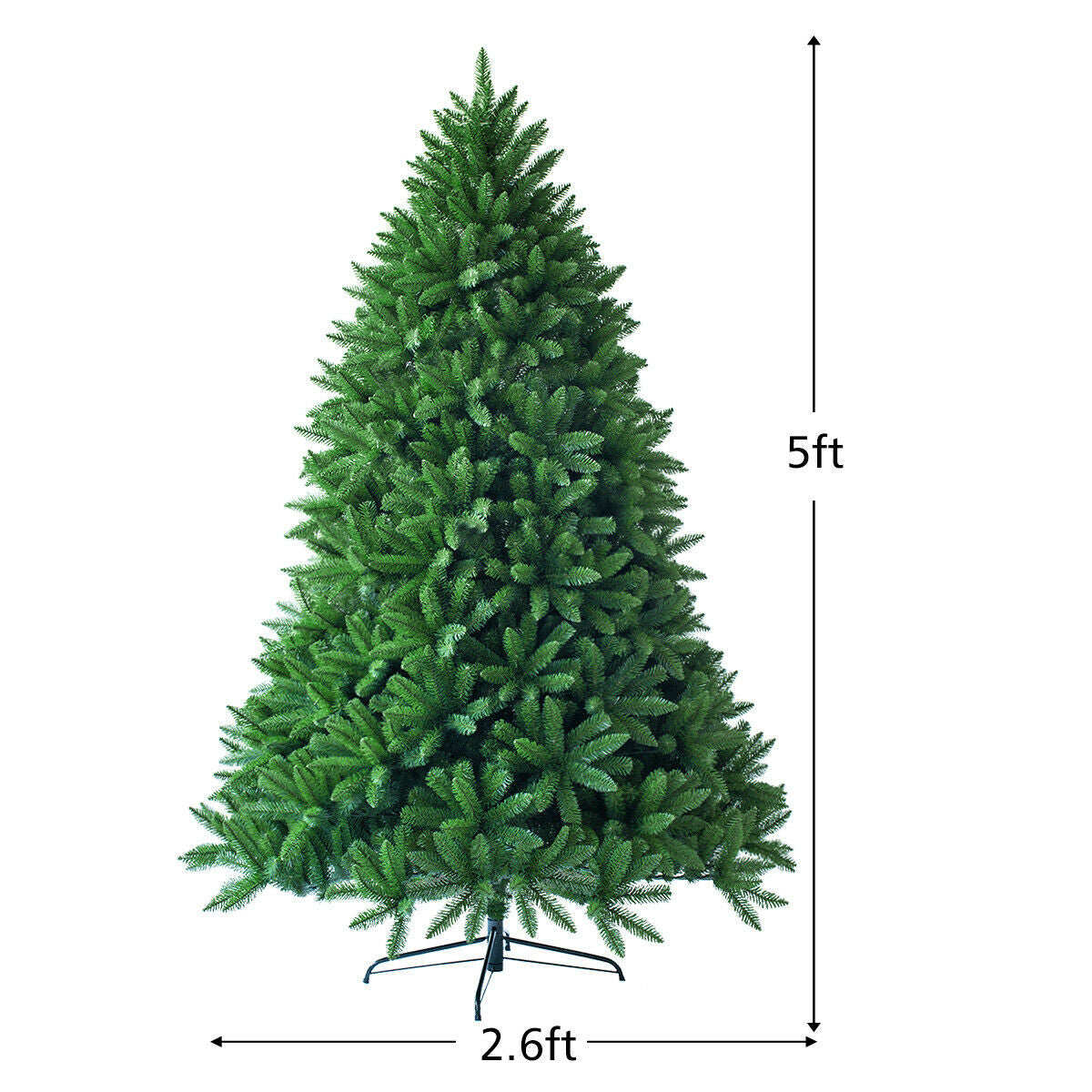5 Feet Artificial Fir Christmas Tree with 600 Branch Tips, Green Christmas Tree at Gallery Canada