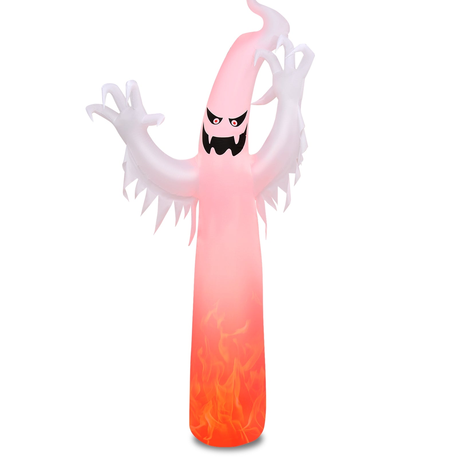 12 Feet Halloween Inflatable Decoration, Built-in LED Lights, White Halloween White at Gallery Canada