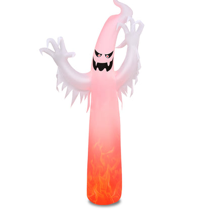 12 Feet Halloween Inflatable Decoration, Built-in LED Lights, White Halloween White at Gallery Canada