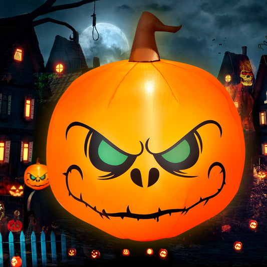 4 Feet Halloween Inflatable Pumpkin With LED Light, Orange Halloween Orange at Gallery Canada