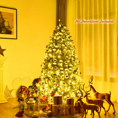 Hinged Artificial Fir Christmas Tree With LED Lights, 6 ft, Green Christmas Tree at Gallery Canada