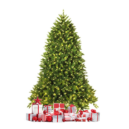 Hinged Artificial Fir Christmas Tree With LED Lights, 6 ft, Green Christmas Tree at Gallery Canada