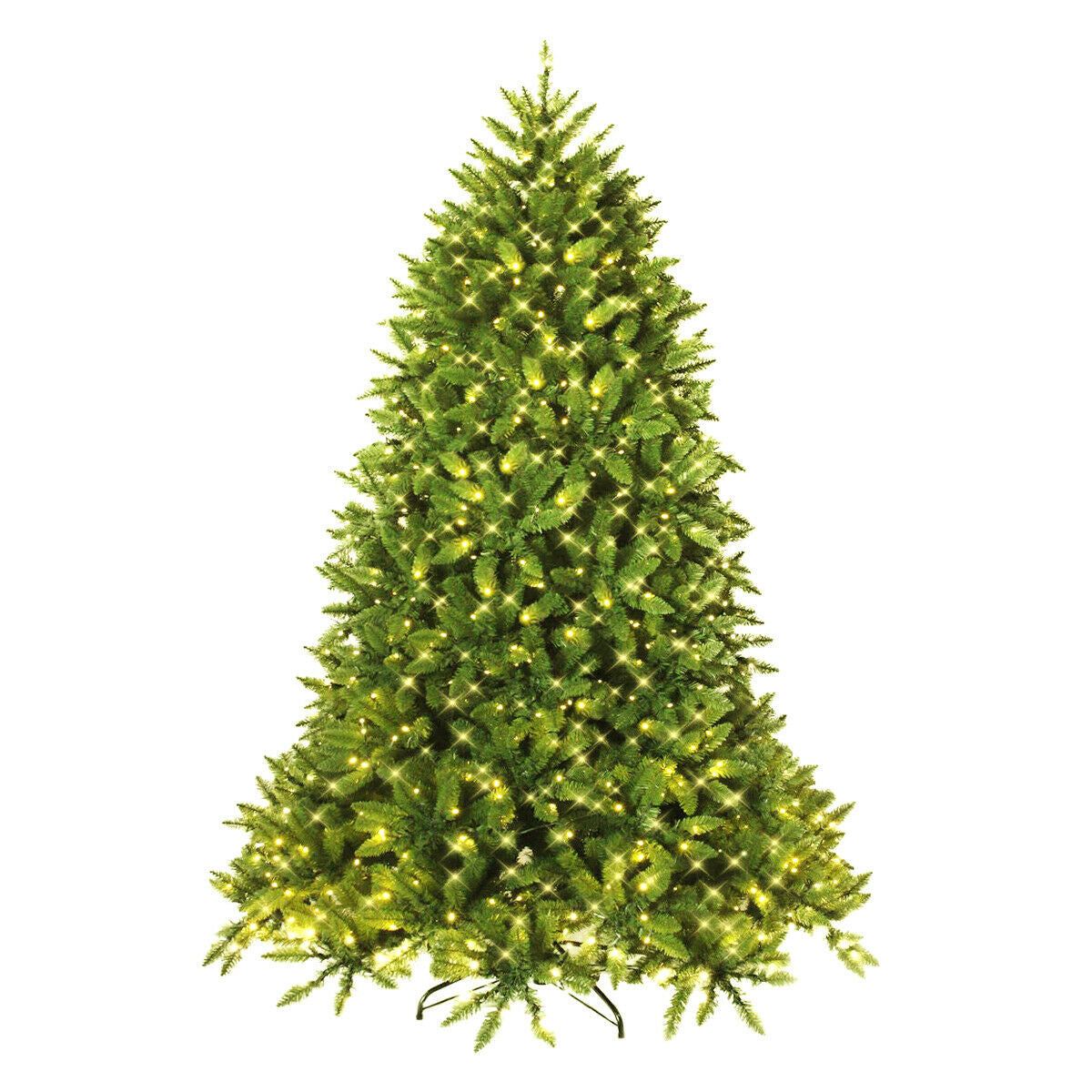 Hinged Artificial Fir Christmas Tree With LED Lights, 5 ft, Green Christmas Tree at Gallery Canada